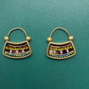 Colorful Gold-Tone Earrings